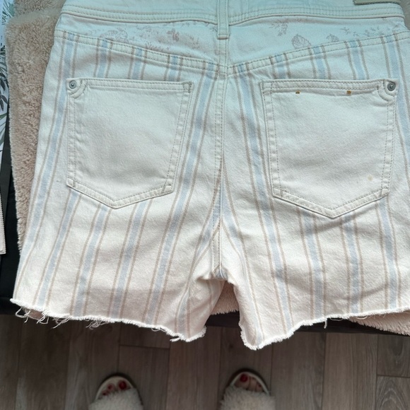 Pilcro High-Rise Striped Slim Denim Shorts 27 - Picture 4 of 7